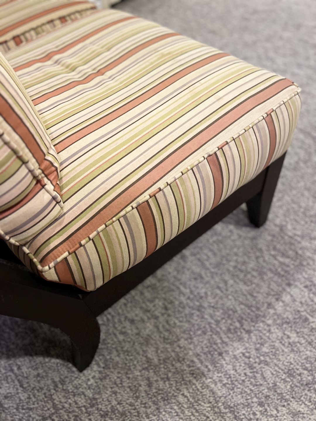 Pair of Striped Armchairs - photo 2