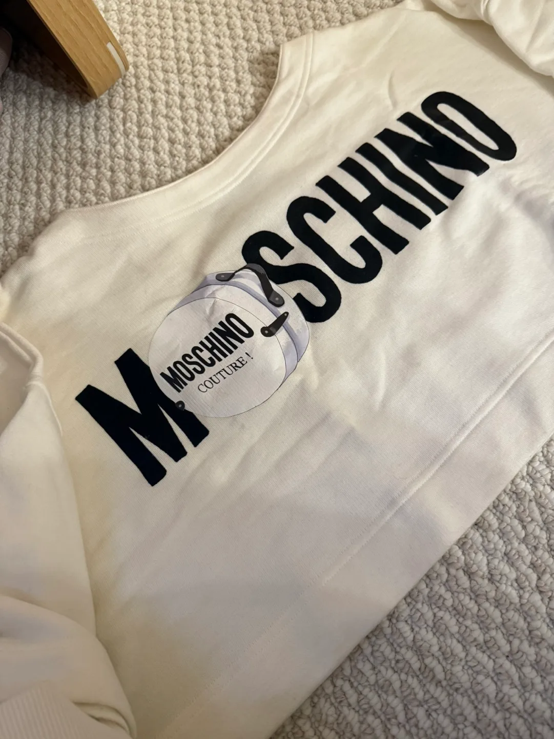 Moschino Couture Off-White Crop Top Size 6 thumbnail
