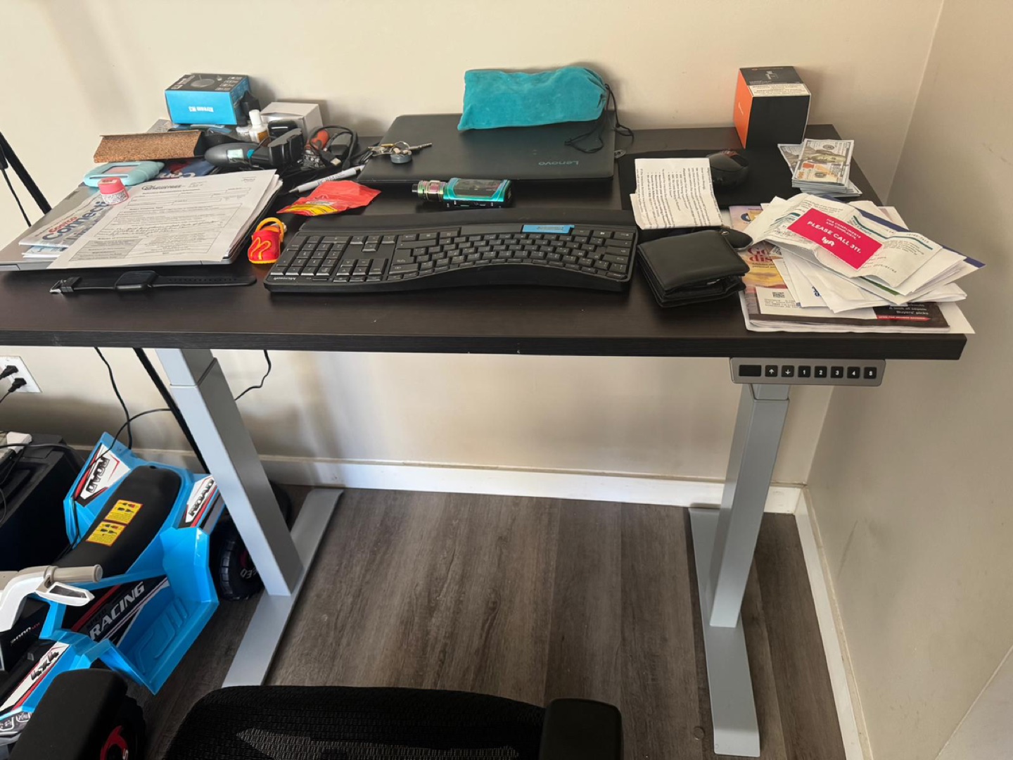 Electric Standing Desk with Chair