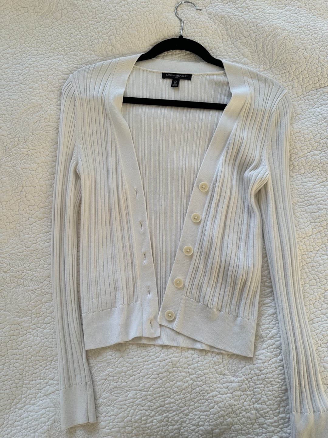 White Banana Republic Cardigan Sweater