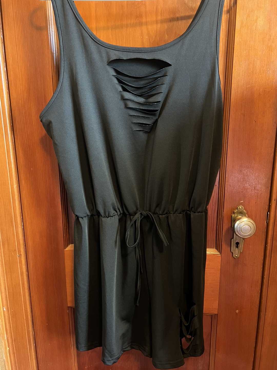 Black Romper with Cutouts