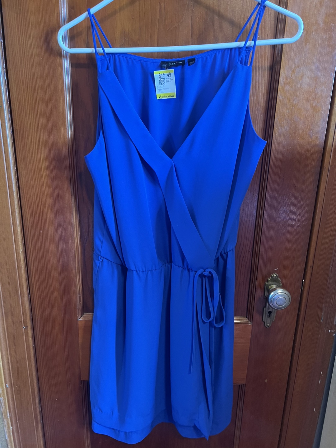 Dex Women's Size Large Blue Wrap Dress