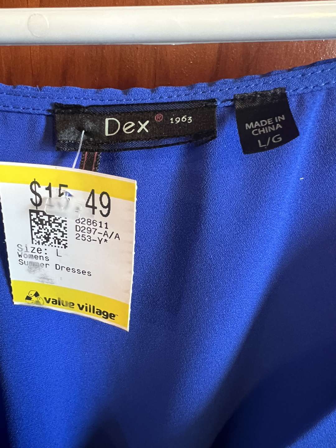 Dex Women's Size Large Blue Wrap Dress - photo 2