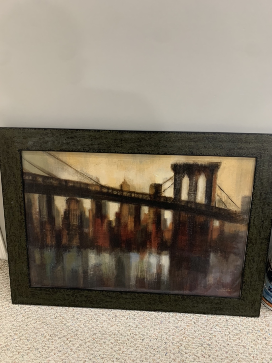 Framed Brooklyn Bridge Artwork