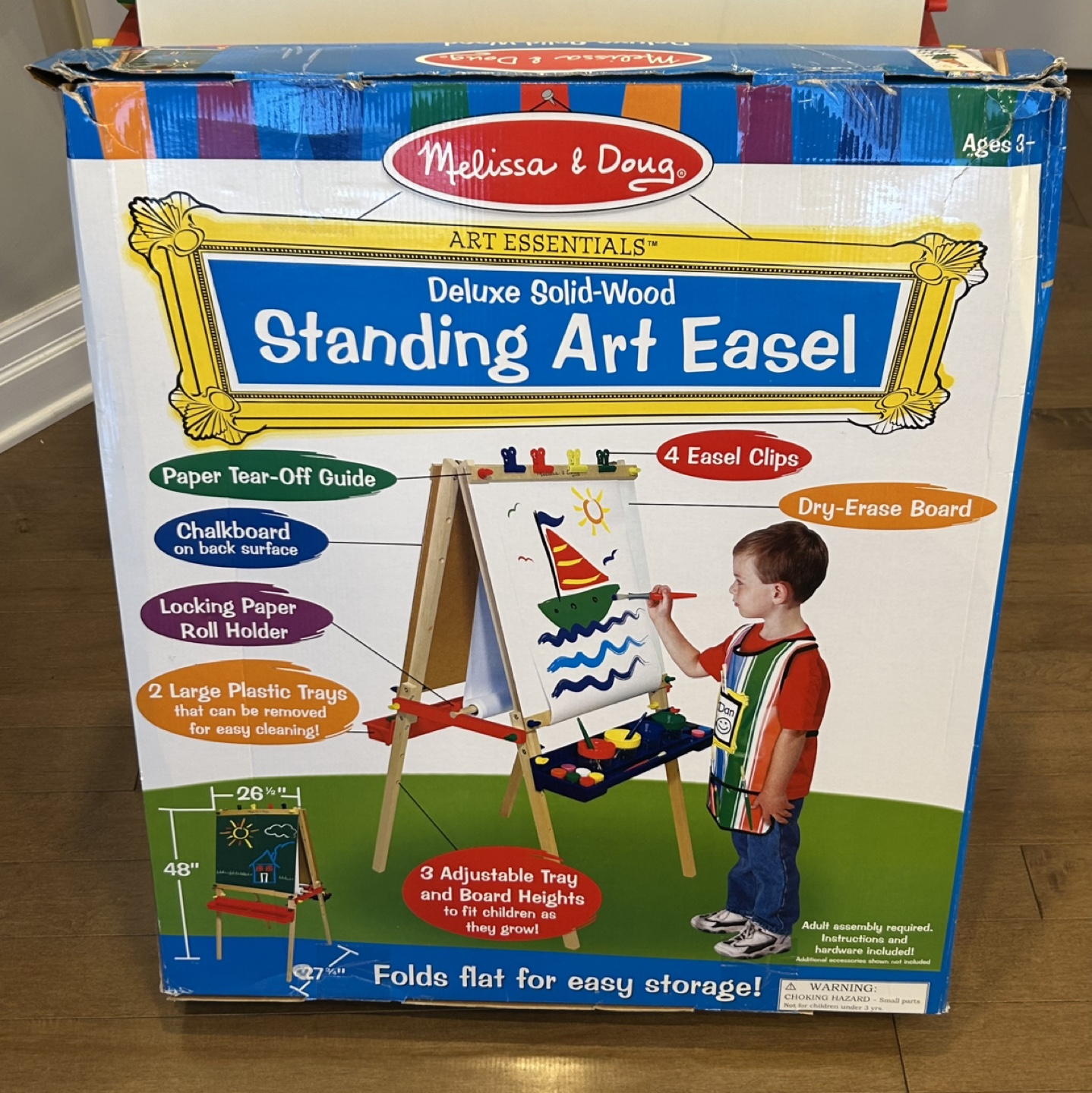 Melissa & Doug Deluxe Solid-Wood Standing Art Easel