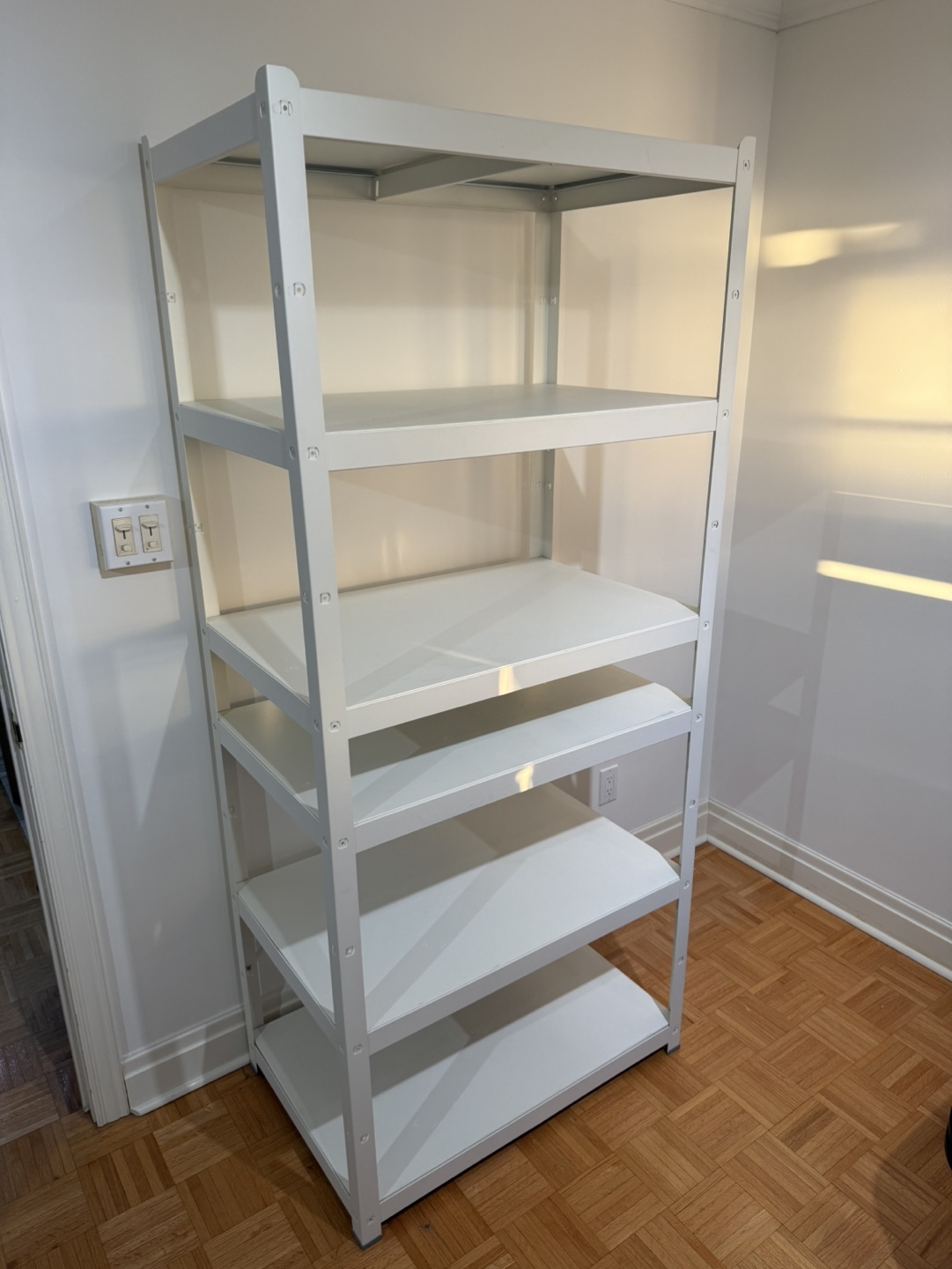 IKEA Bror White Metal 6-Shelves Shelving Unit