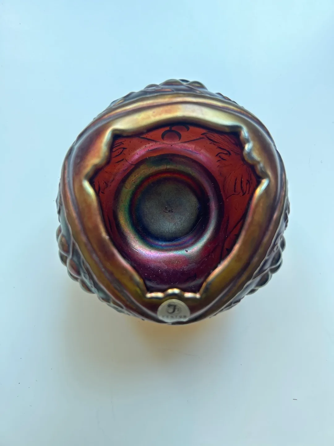 Vintage Fenton Grape Carnival Glass Bowl image indicator(2)