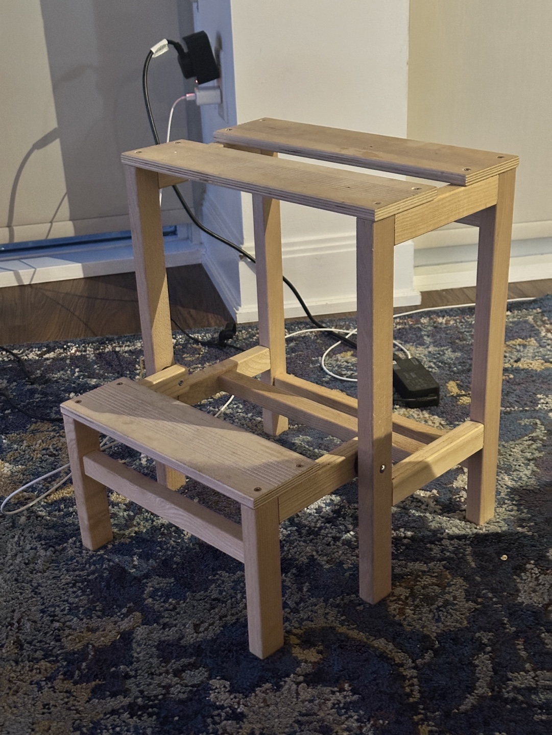 Wooden Two-Step Stool
