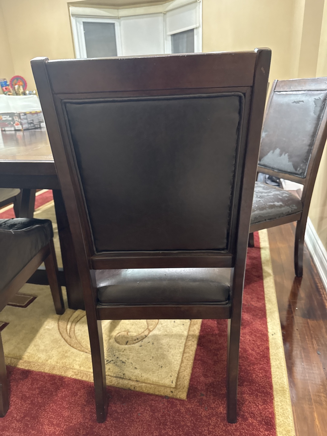 10 Dining Chairs - Dark Brown Leatherette - photo 3