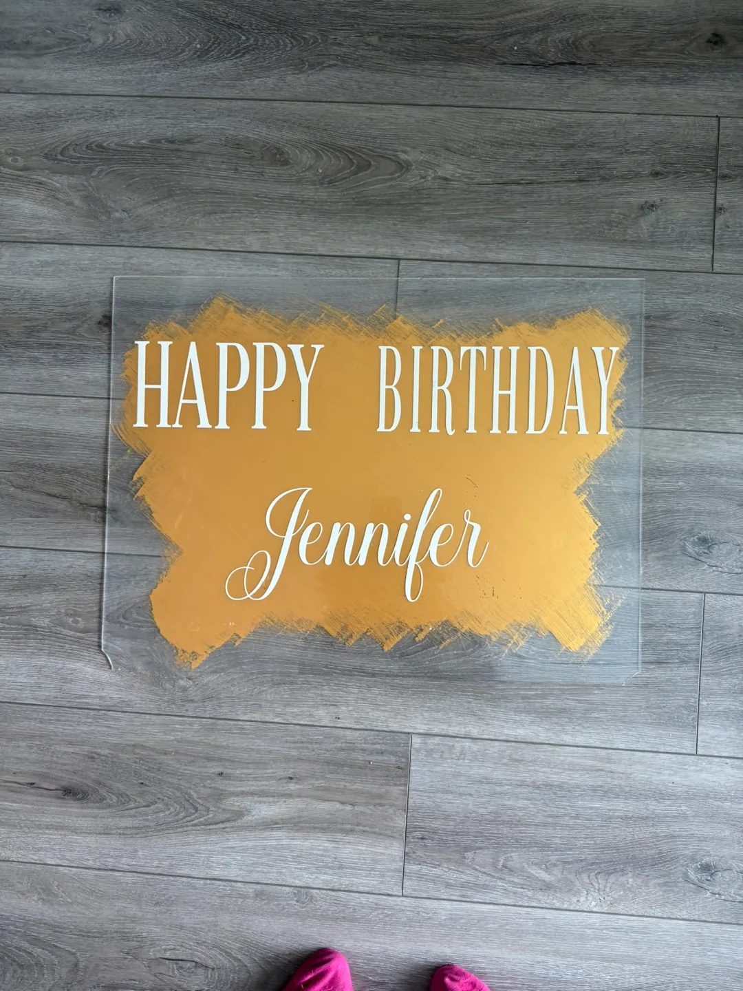 Personalized Acrylic Happy Birthday Sign for Jennifer thumbnail