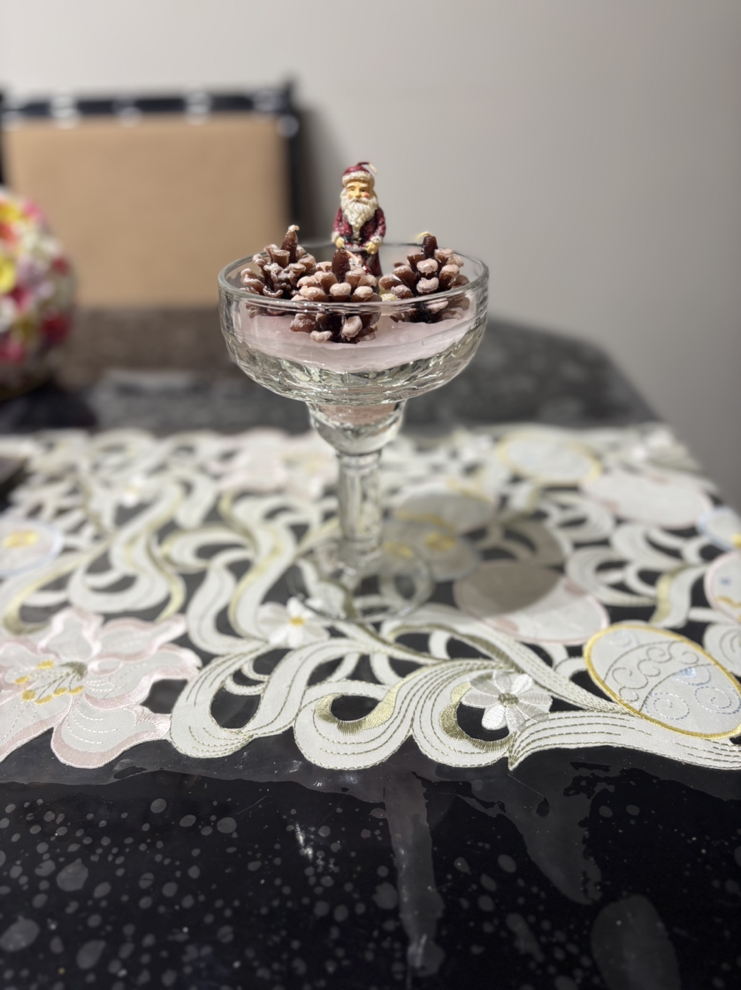Christmas Candle with Santa & pine cone - photo 3