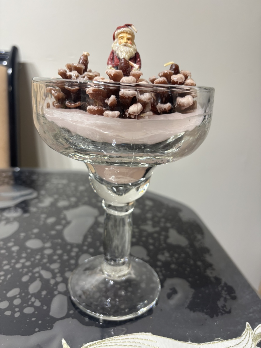 Christmas Candle with Santa & pine cone - photo 5