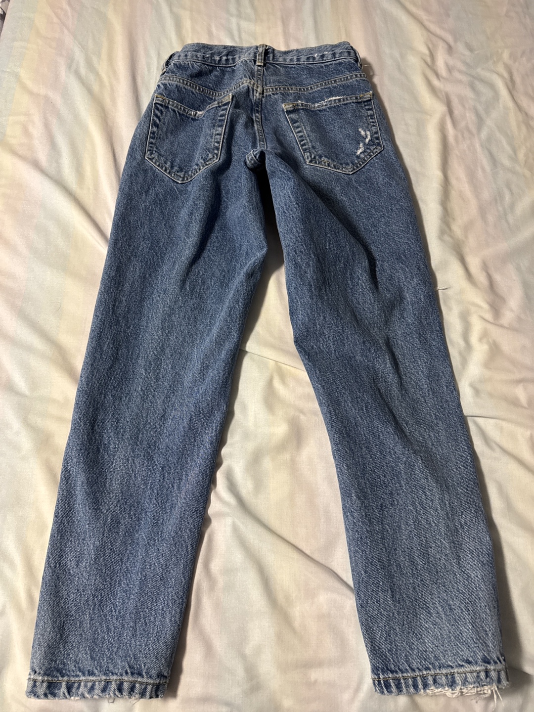 Custom Designed Distressed Denim Jeans - photo 3