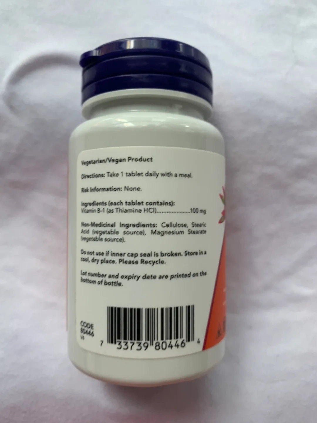 Sealed NOW B-1 Thiamine 100 mg - 100 Tablets image indicator(3)