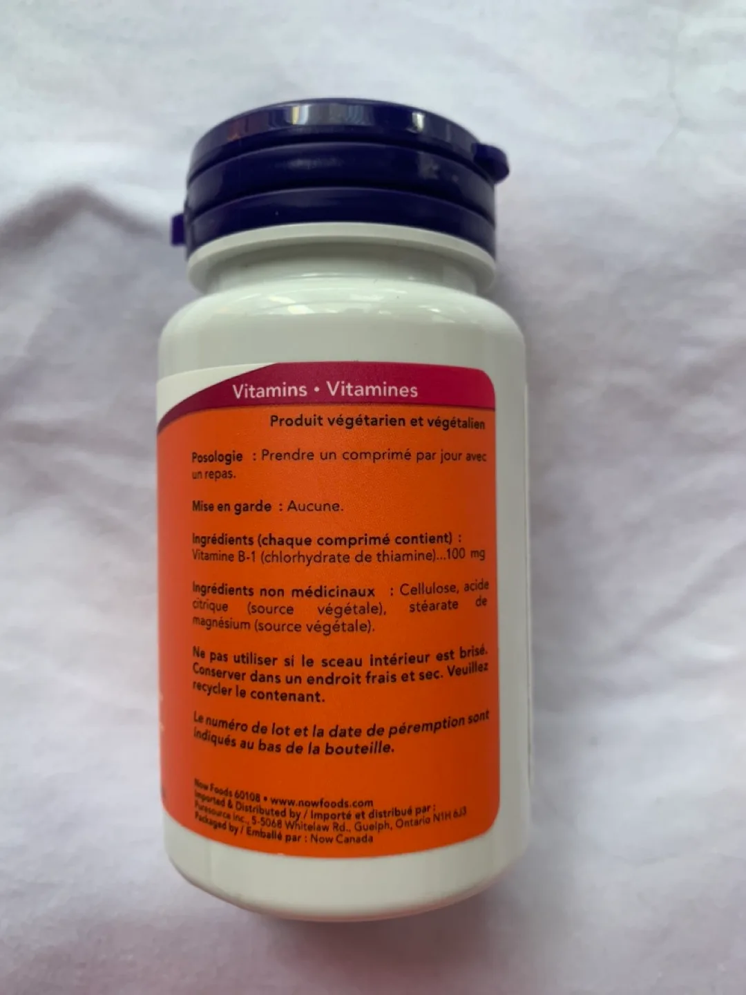 Sealed NOW B-1 Thiamine 100 mg - 100 Tablets image indicator(2)