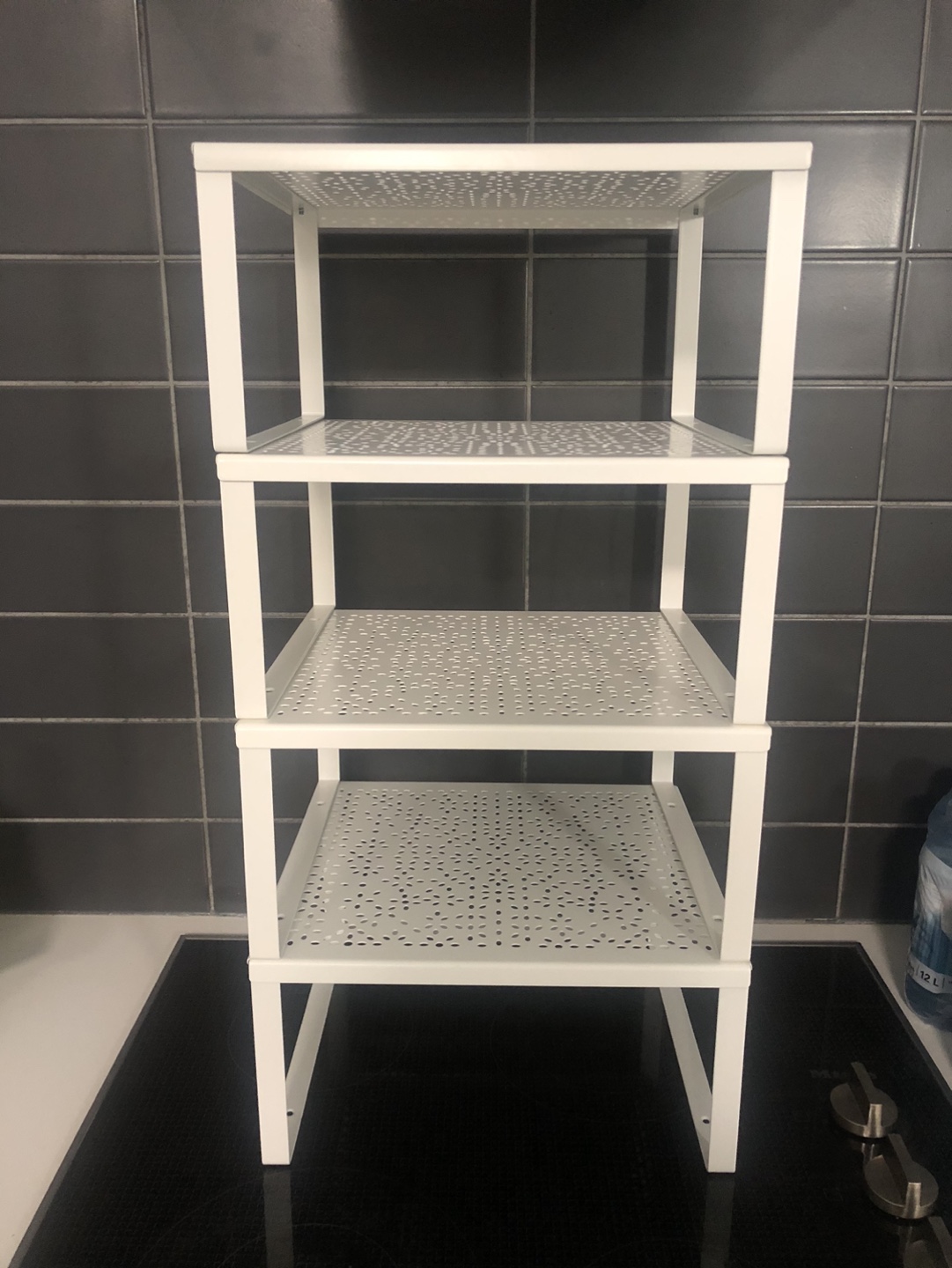 IKEA White Metal Shelf Unit - photo 2