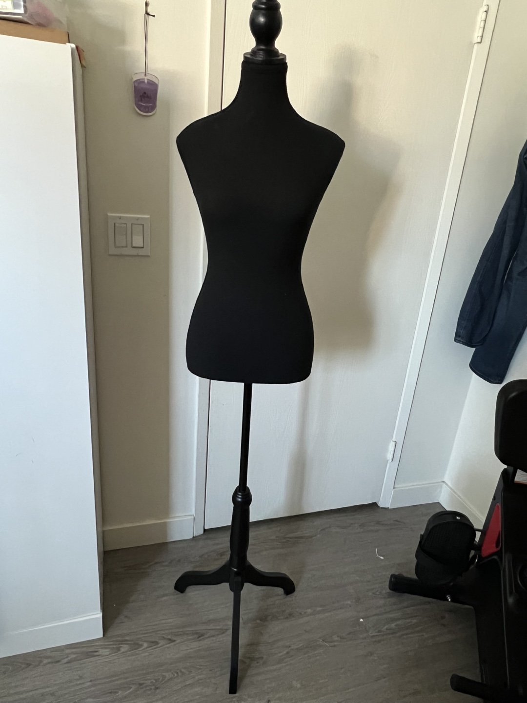Black Female Dress Form Mannequin on Stand