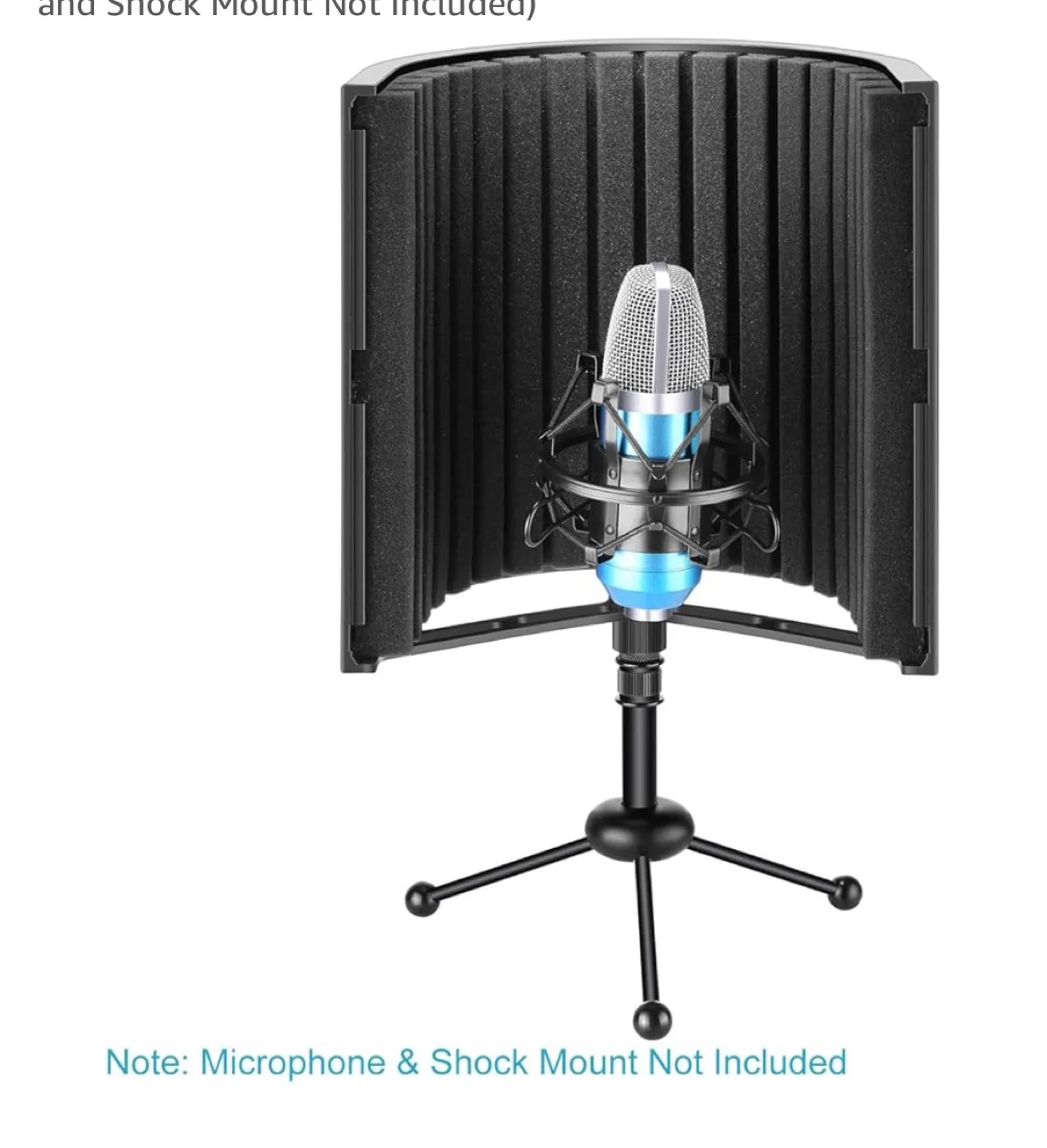 Neewer NW-12 Microphone Isolation Shield with Tripod image indicator(5)