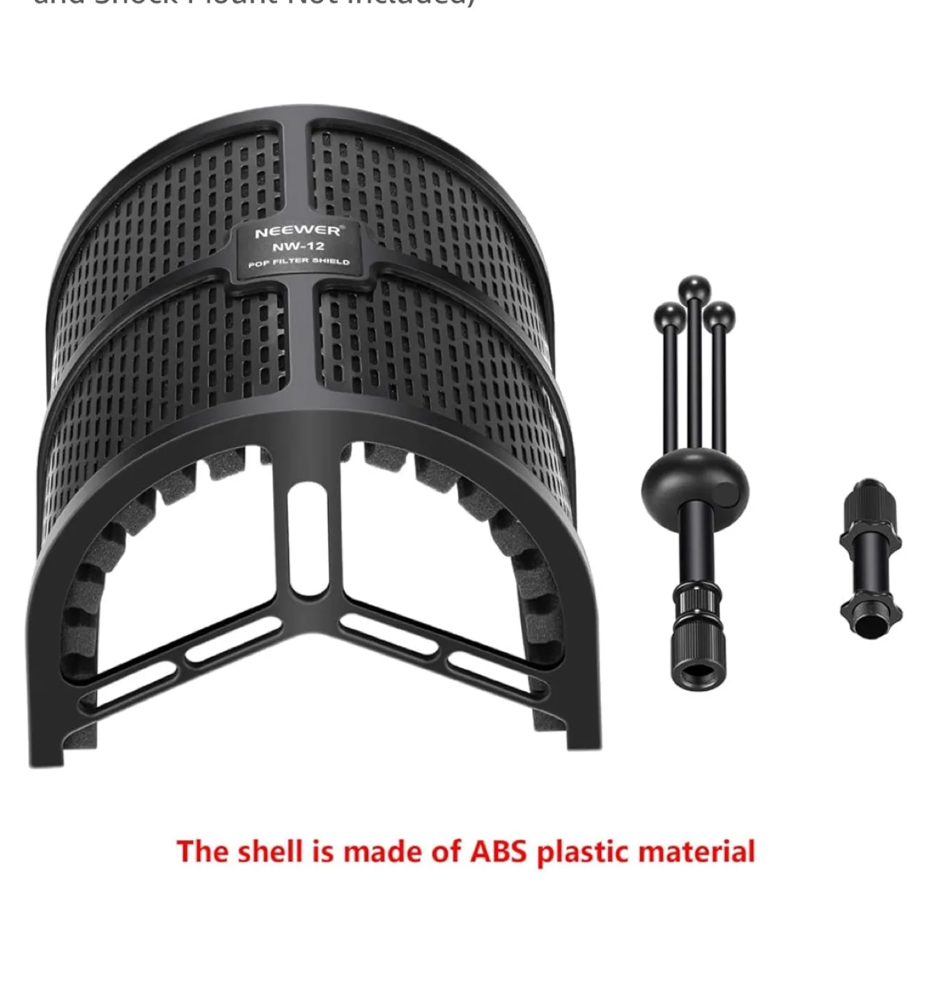 Neewer NW-12 Microphone Isolation Shield with Tripod image indicator(2)