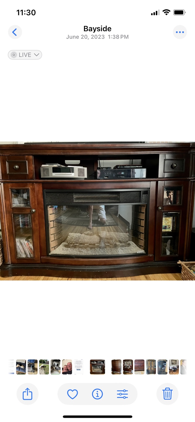 Entertainment Center with Electric Fireplace