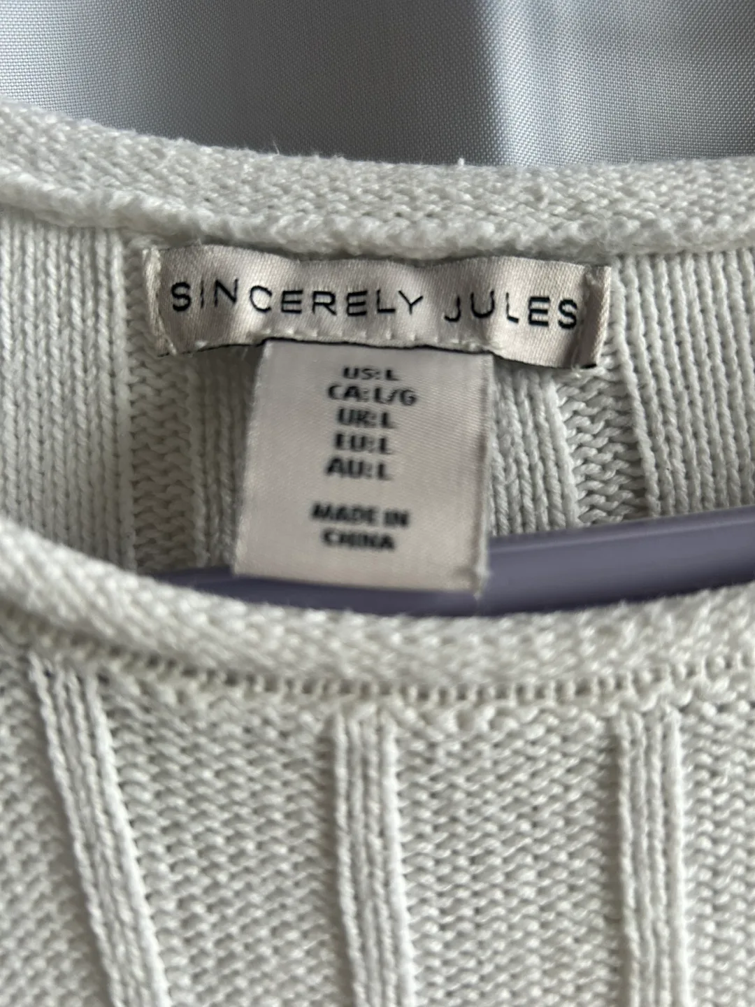 Sincerely Jules White Ribbed Knit Midi Dress - Size L image indicator(2)