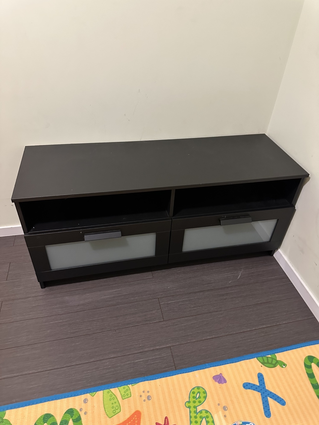 IKEA HEMNES Black-Brown 2-Drawer Media Storage