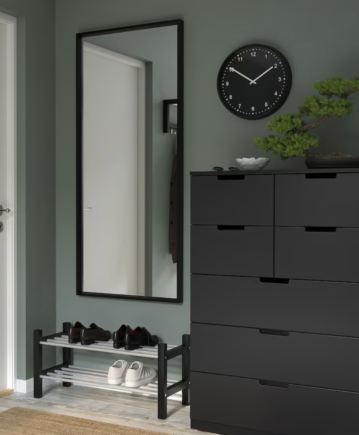 IKEA like NEW Full Length Mirror with Black Frame - photo 4