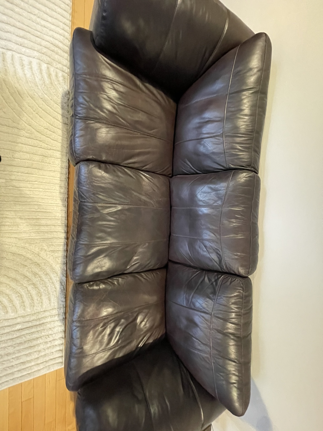 Brown Leather Sofa - photo 4