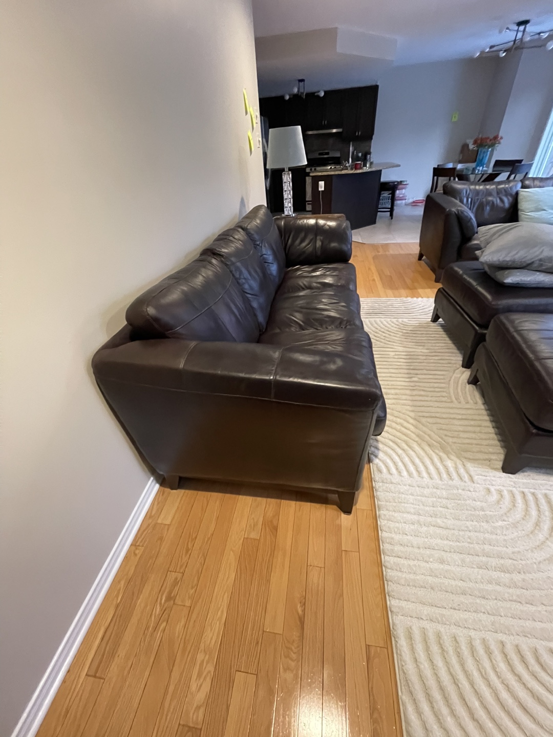 Brown Leather Sofa - photo 2