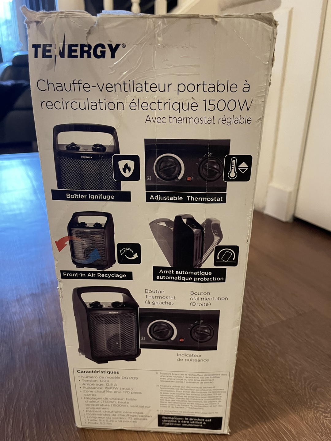 1500W Electric Portable Fan Heater - photo 2