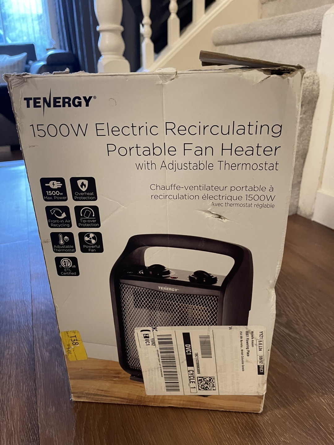 1500W Electric Portable Fan Heater