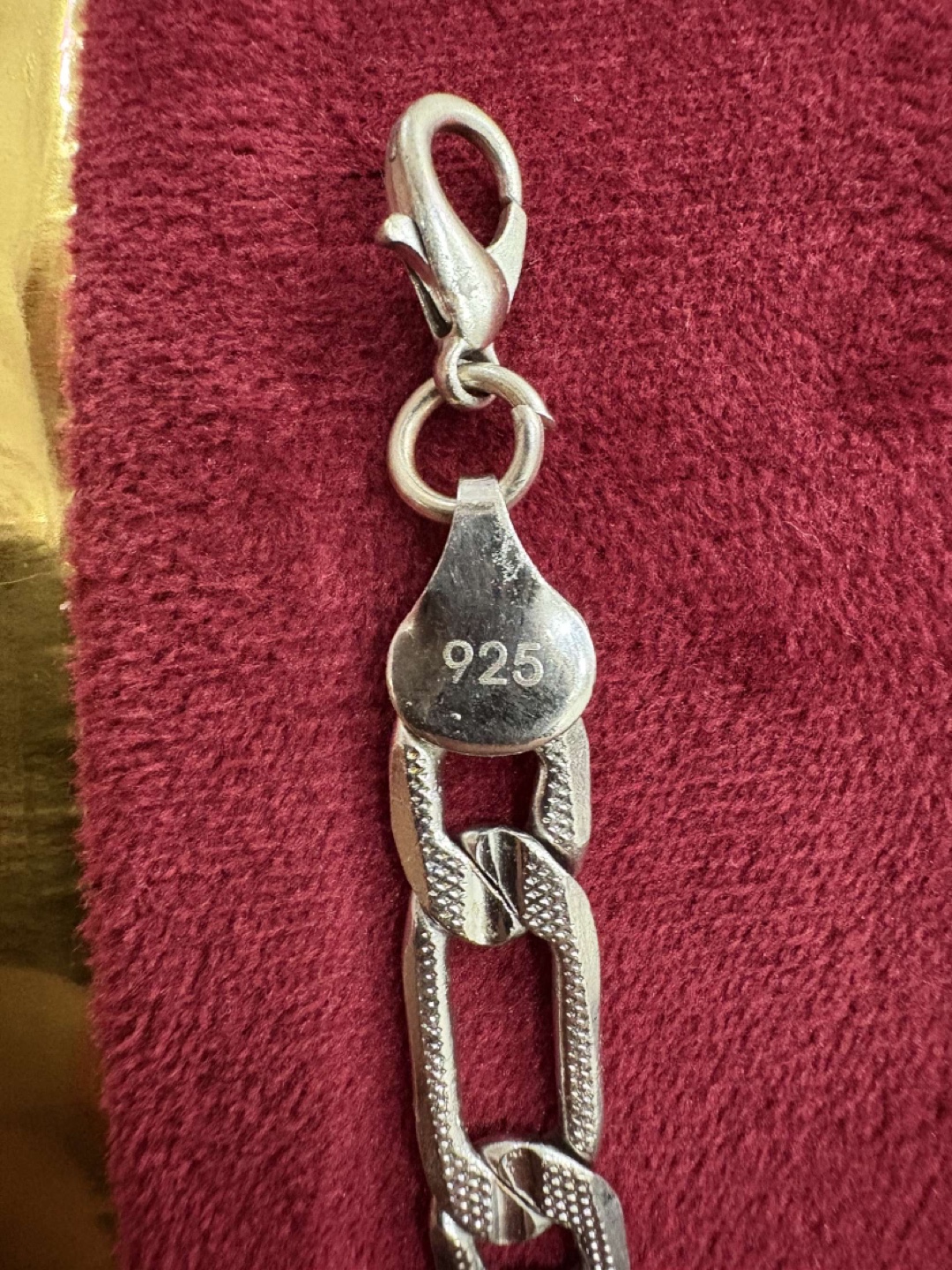 Men's 925 Sterling Silver Curb Chain Necklace - photo 2