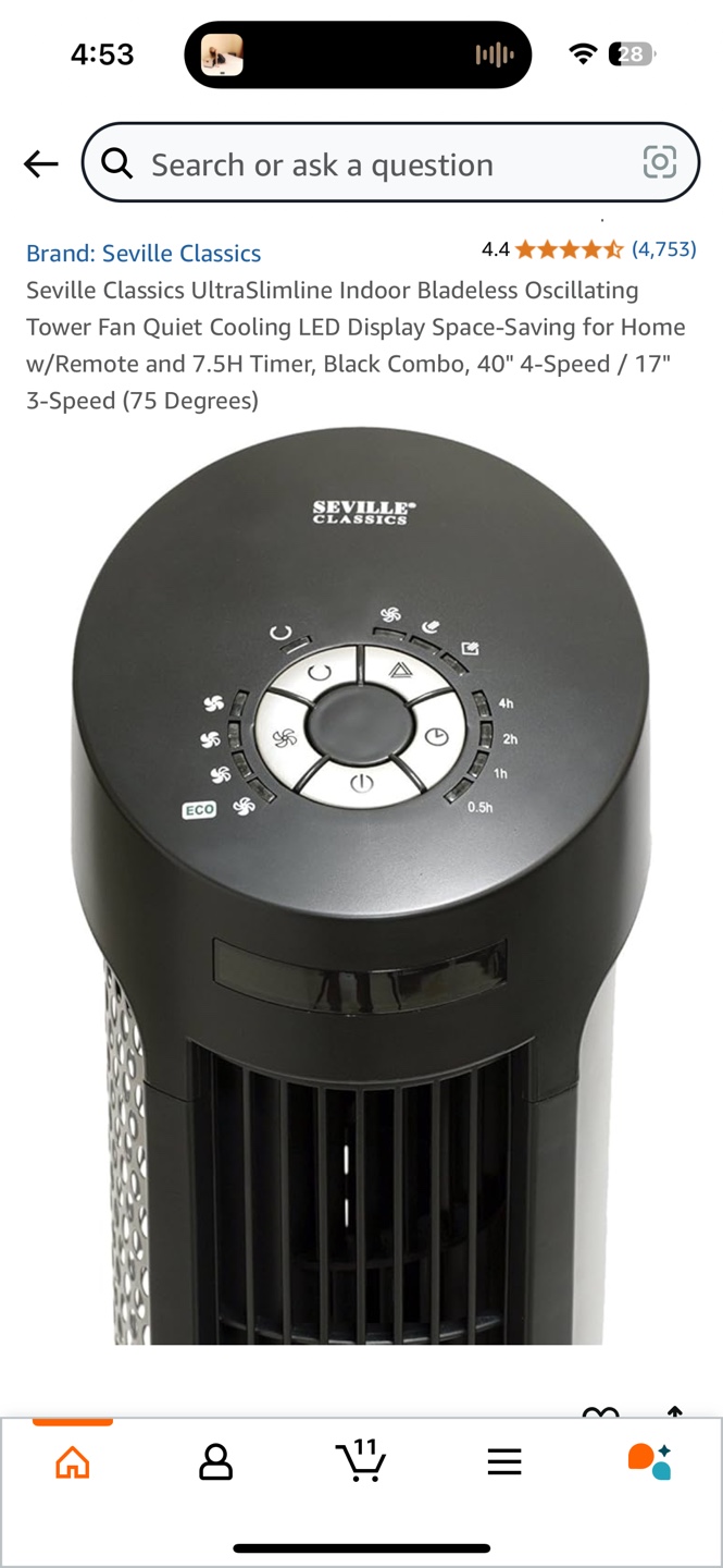 Seville Classics UltraSlimline Tower Fan Combo Pack - photo 3