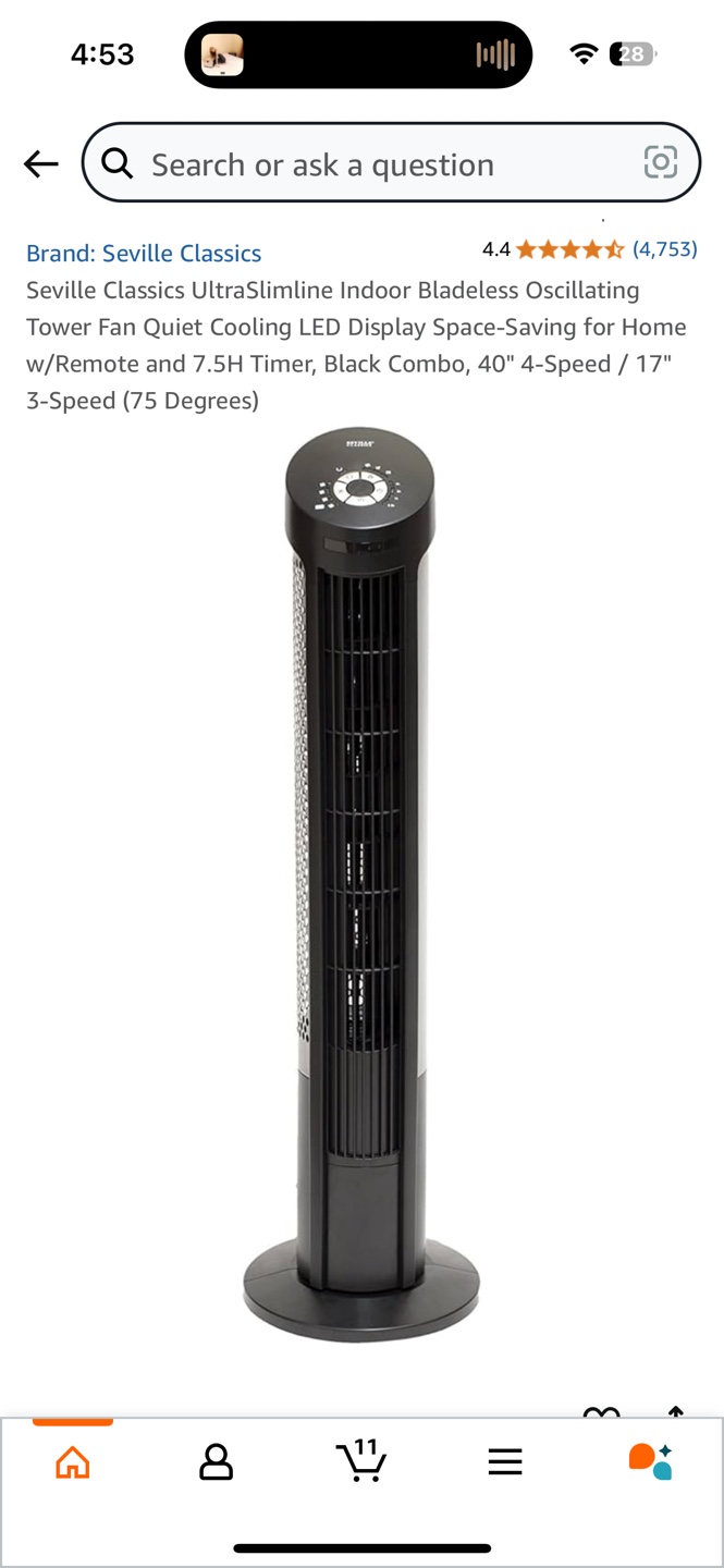 Seville Classics UltraSlimline Tower Fan Combo Pack - photo 2