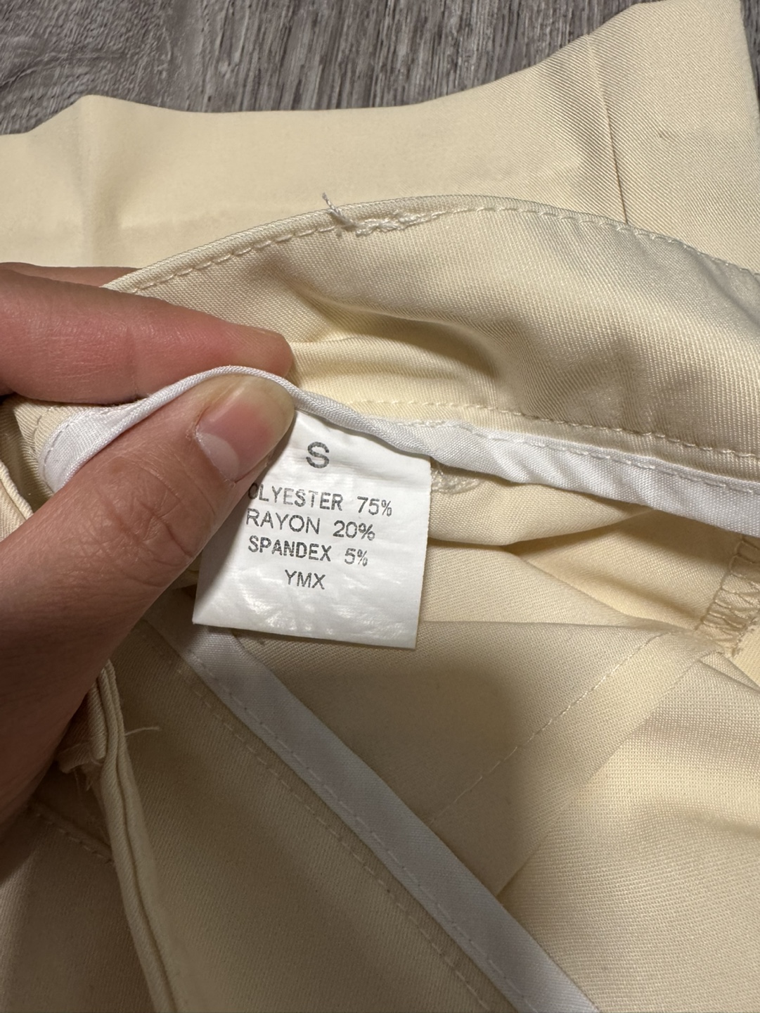 Cream-coloured High-Waisted Wide Leg Pants - Size Small - photo 2