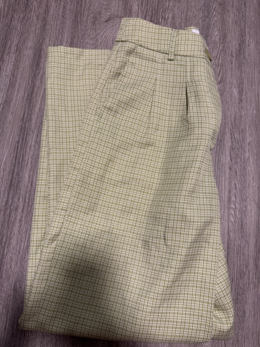 Princess Polly Green Checked Pants - Size Small