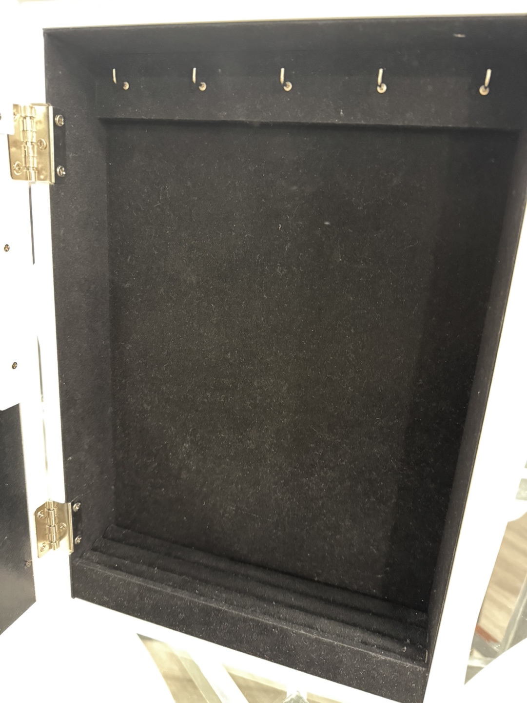 White Wooden Jewellery Armoire with Mirror - photo 3