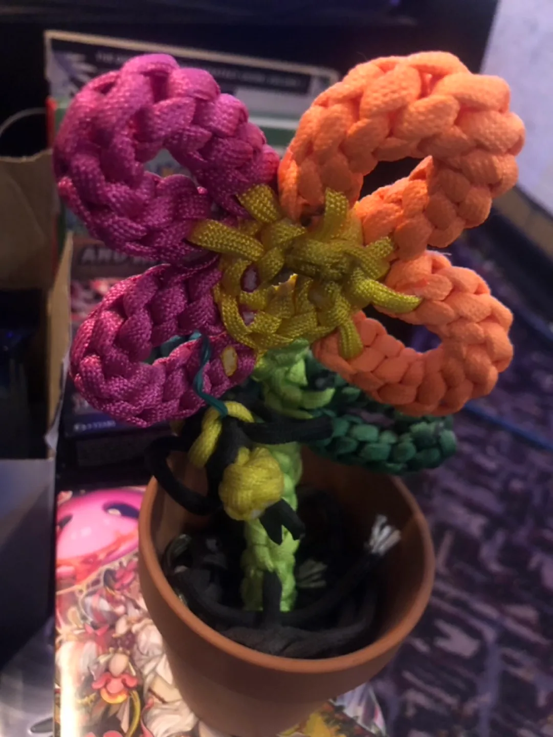 Handmade Paracord Flower Potted Plant image indicator(2)