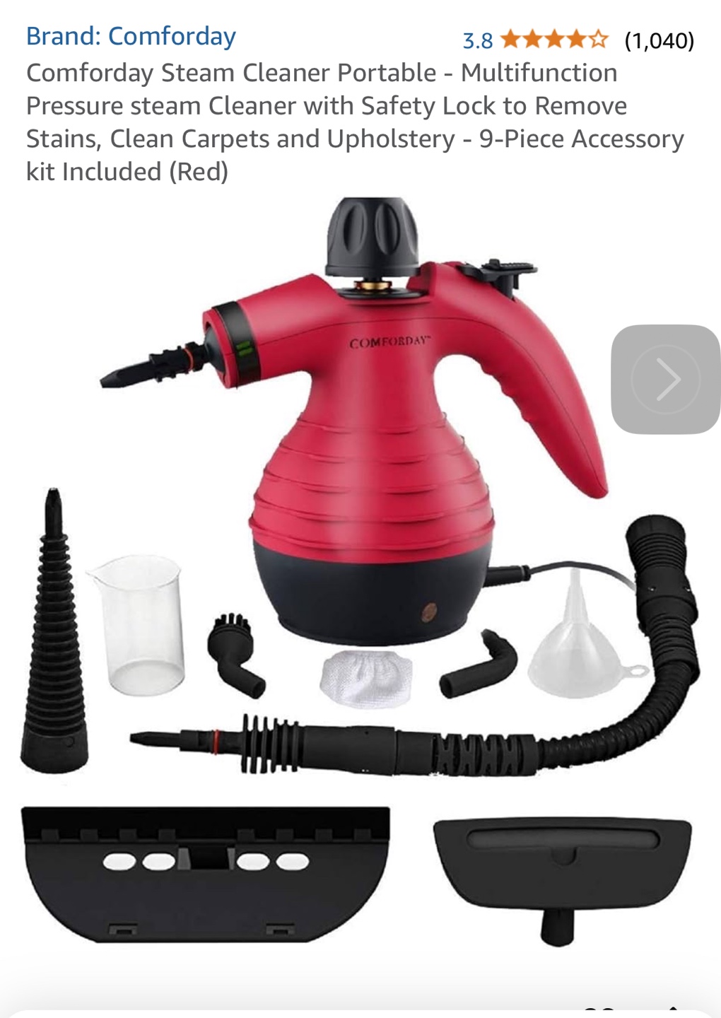 Comforday Handheld Steam Cleaner with Accessories - photo 2