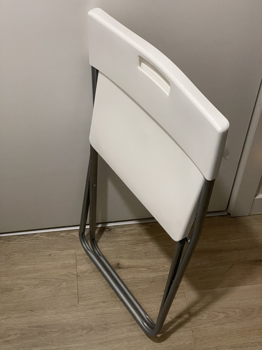 Pair of White Folding Chairs - photo 2