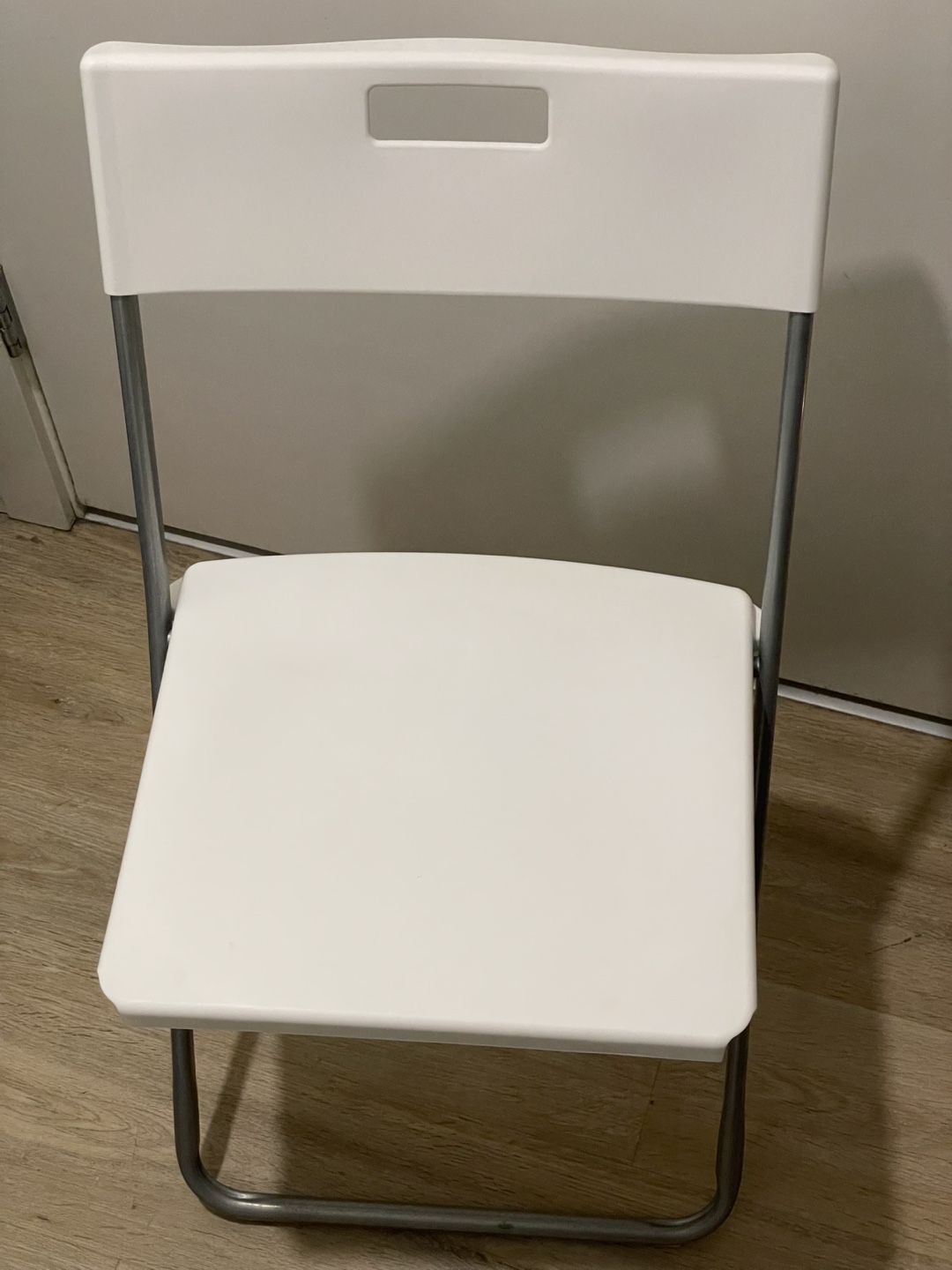 Pair of White Folding Chairs - photo 3