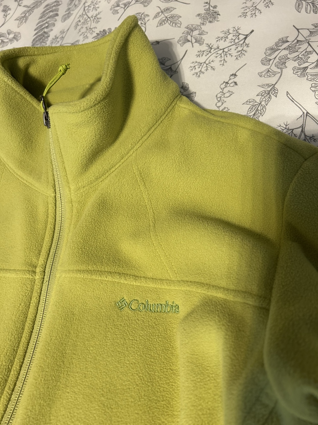 Women's Columbia Fleece Jacket - Lime Green - photo 3