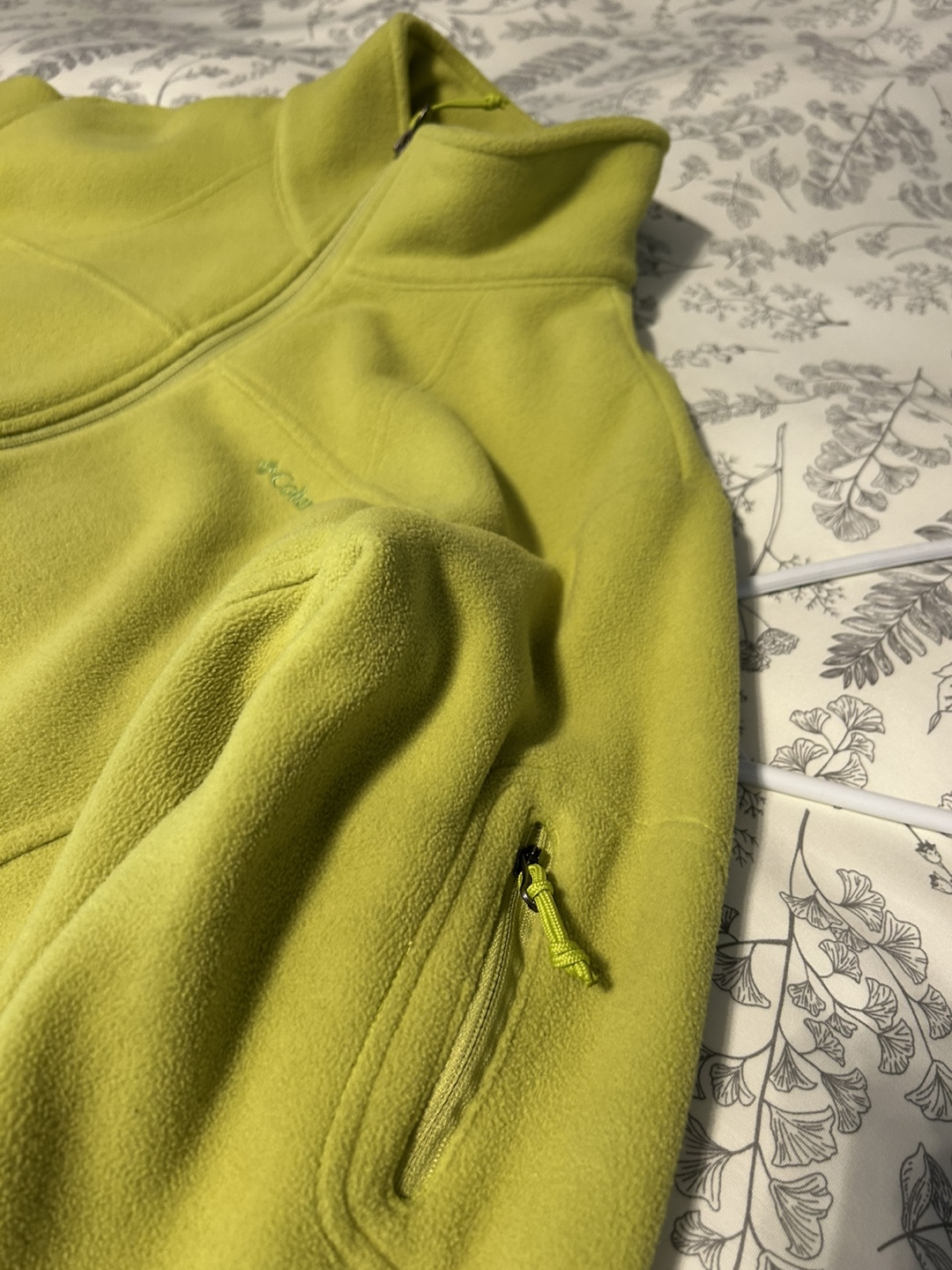 Women's Columbia Fleece Jacket - Lime Green - photo 2