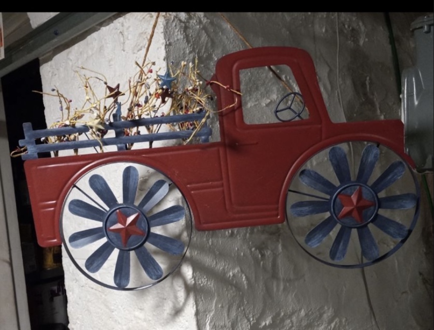 Big Rustic  Metal Truck Wall Decor