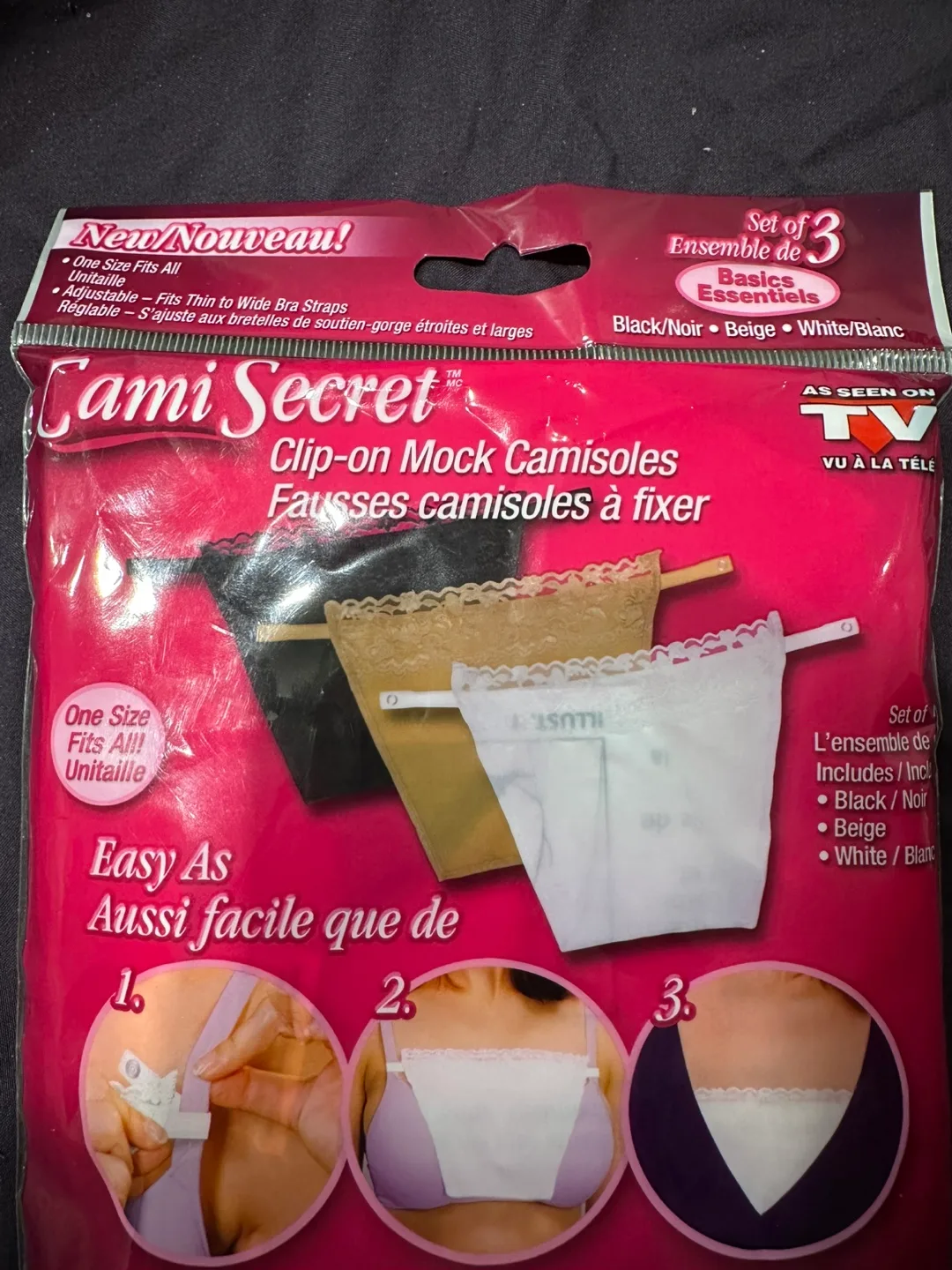 Cami Secret Clip-on Mock Camisoles - Set of 3 image indicator(2)