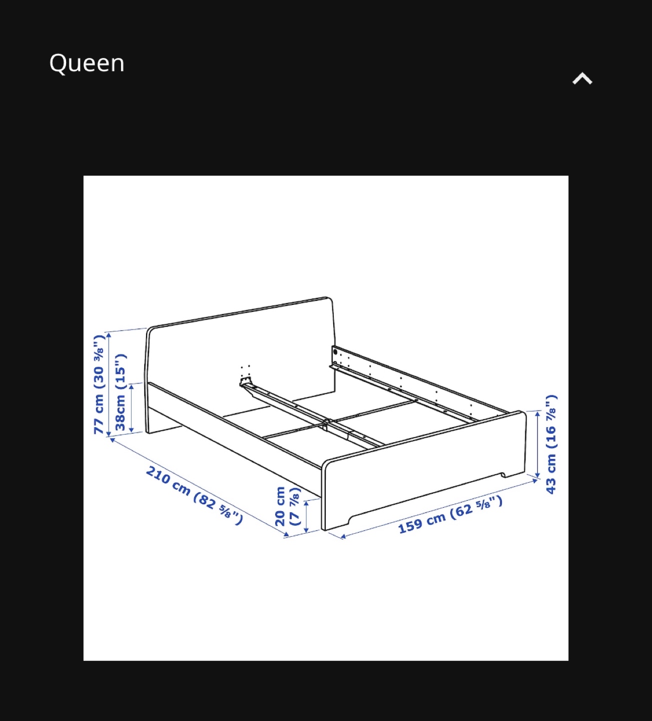 IKEA  Queen Bed Frame - White
