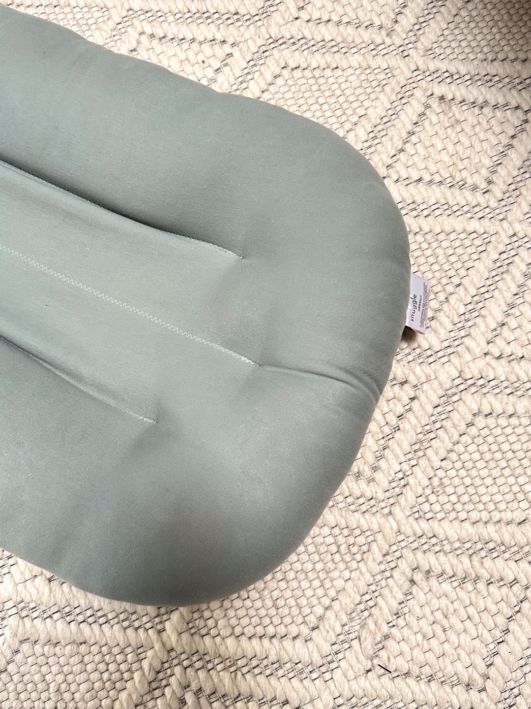 SnuggleMe Organic Cotton Infant Lounger - Sage - photo 2