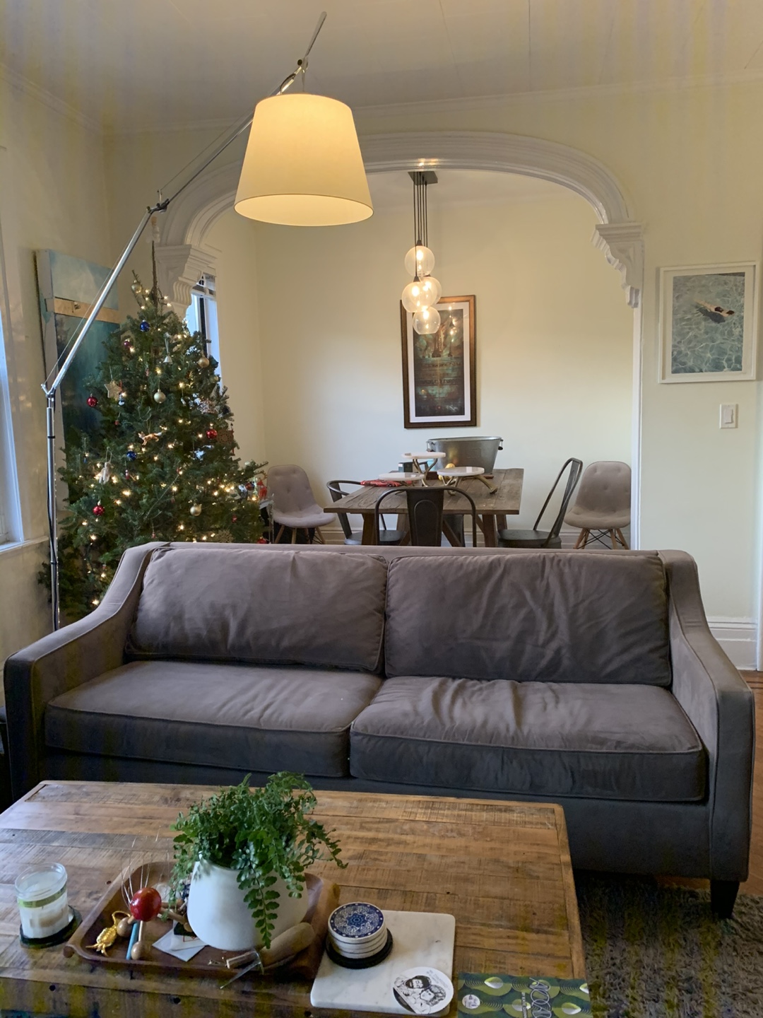 West Elm Gray Paidge Sleeper Sofa - Modern Living Room Furniture