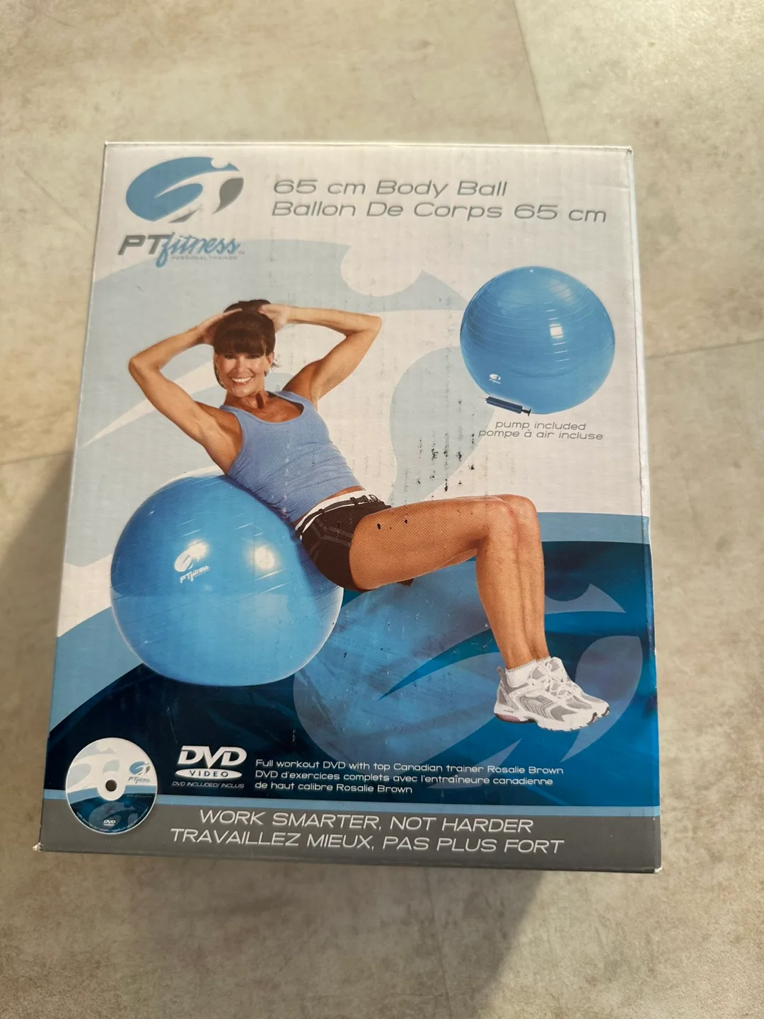 PT Fitness 65cm Exercise Ball with DVD thumbnail
