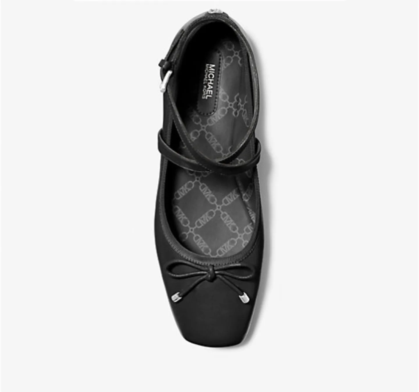 Michael Michael Kors Black Leather Ballerina Flats image indicator(2)